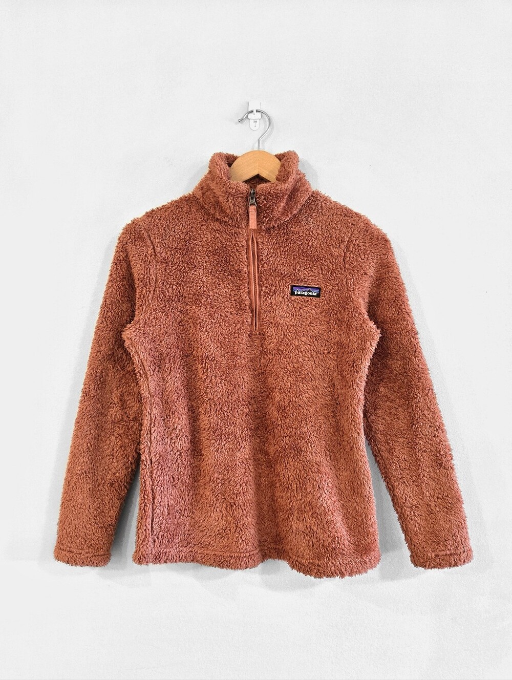 PATAGONIA Orange 1/4 Zip Los Gatos Pullover Fleece Sweater